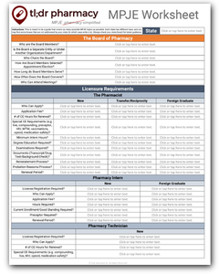 Mpje Cheat Sheet The Tl Dr Guide To Passing The Mpje Tl Dr Pharmacy