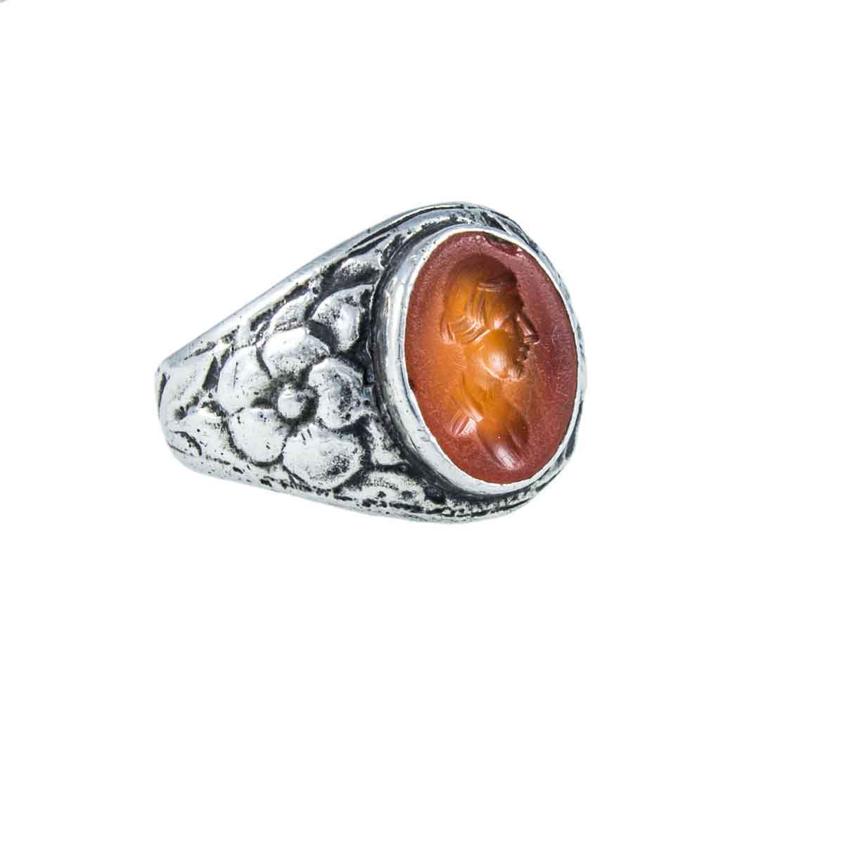 Carnelian Intaglio Antique Silver Signet Ring – Jewellery Hound