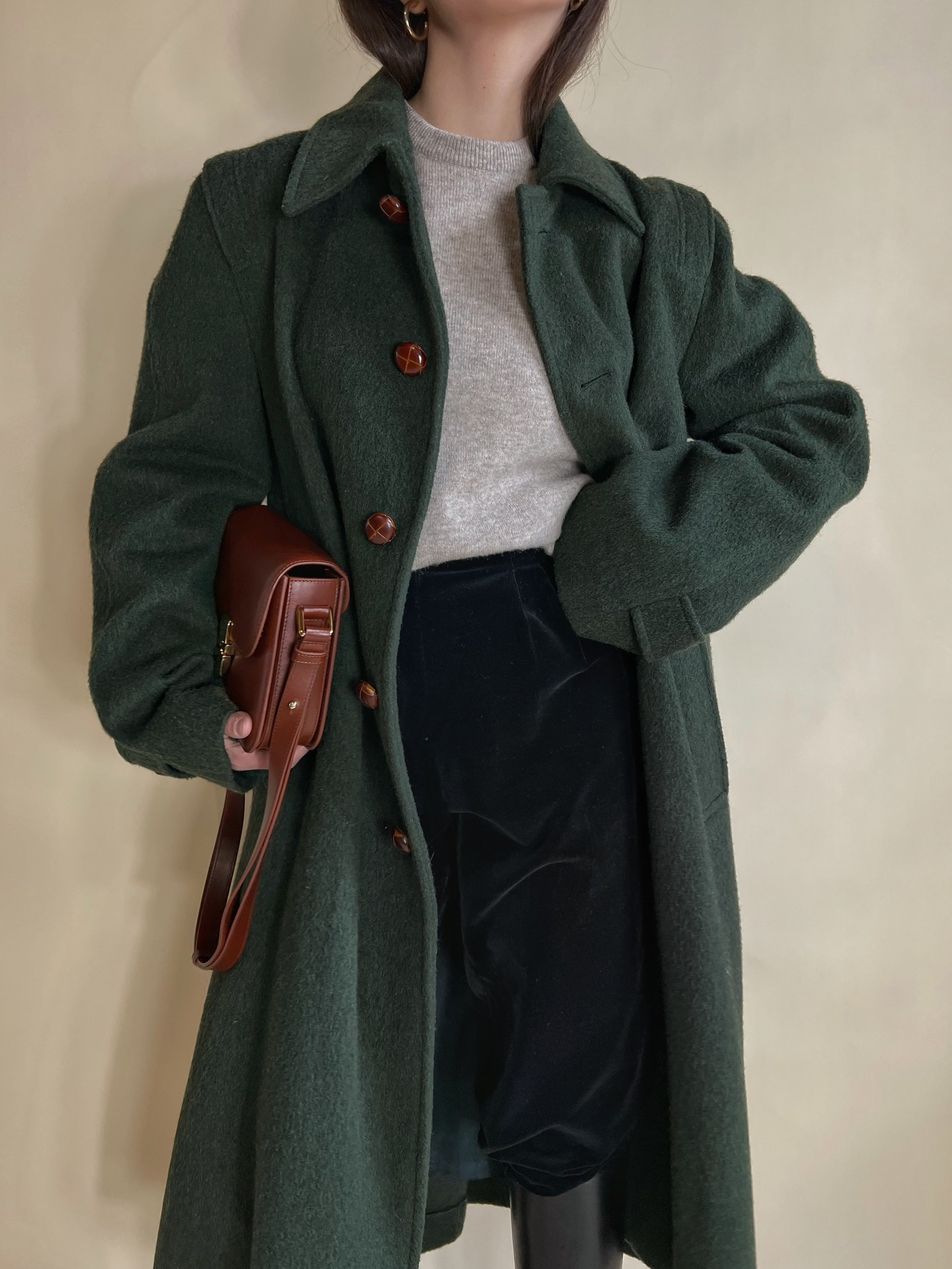 日本製 2ウェイ Austria Loden Coat 80s Vintage ローデンコート