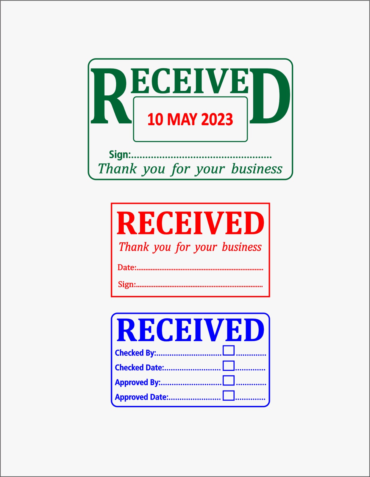 Compact and Reliable: Rectangle Text Self Inking Stamp 55x22mm.