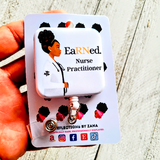 2) DRiven Pharmacist Custom Retractable Badge Reel ID Holder – Reflections  By Zana