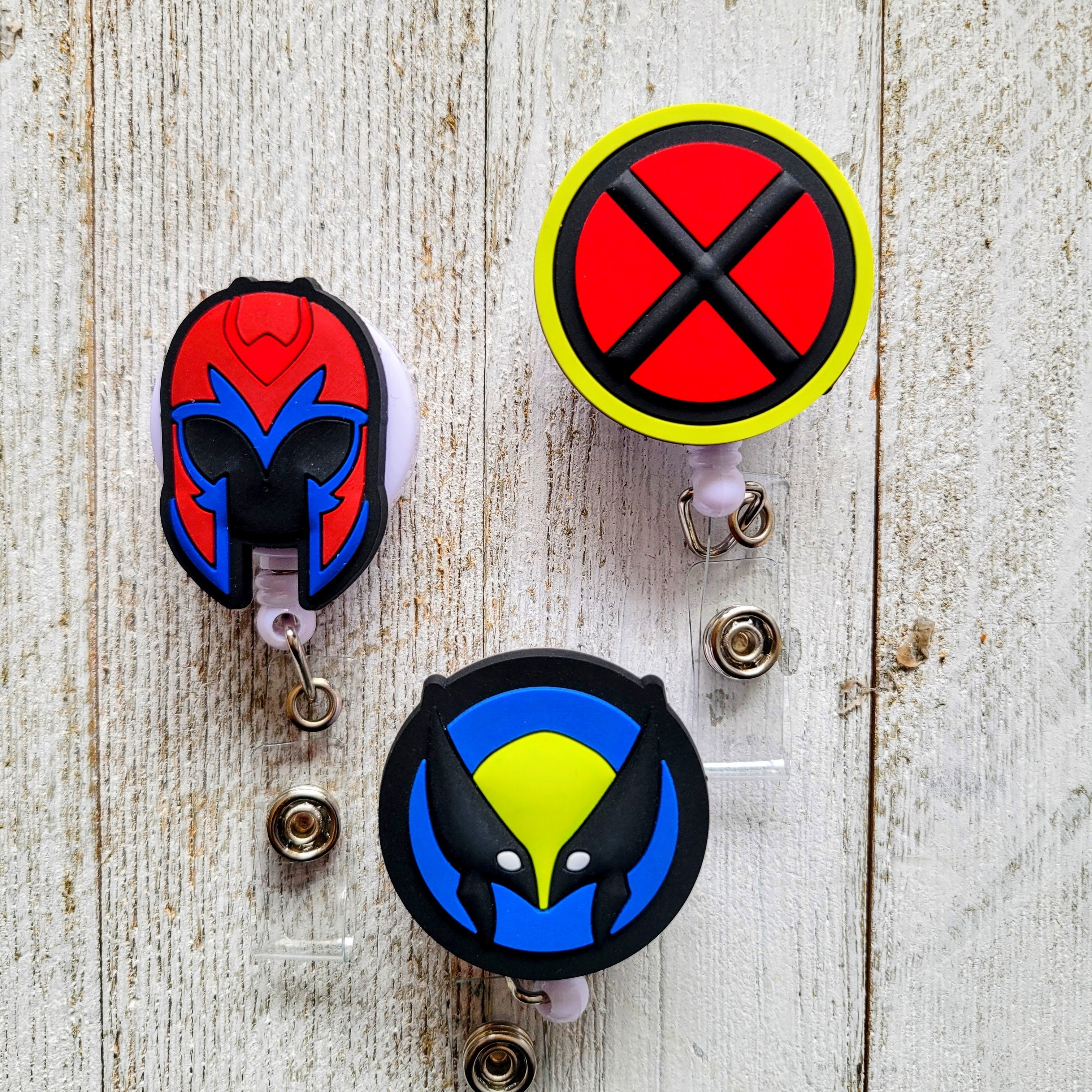X-Men Trio Medallion Logo Retractable Badge Reel – Reflections By Zana