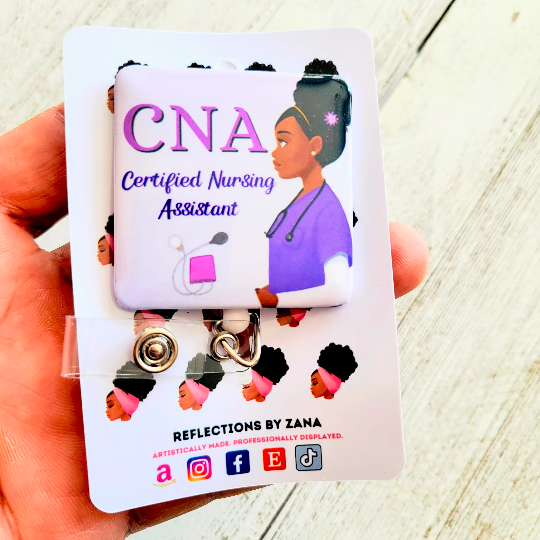 Certified Medical Assistant 1, CMA - Retractable Badge Holder - Badge Reel  - Lan