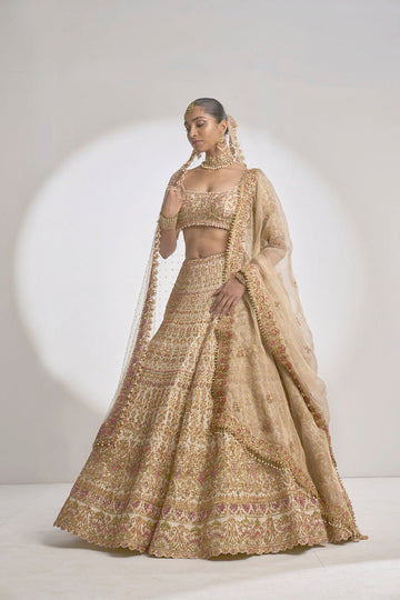 Shop online adorable cream color lehenga choli for women at exciting  discounted prices with free … | Designer lehenga choli, Party wear sarees,  Bridal lehenga choli