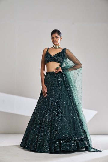 Seema Gujral  Black Sequin Lehenga Set – LIVEtheCOLLECTIVE