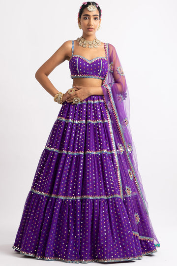 Purple Indian Lehenga Choli In Silk SIYAF8932 – Siya Fashions