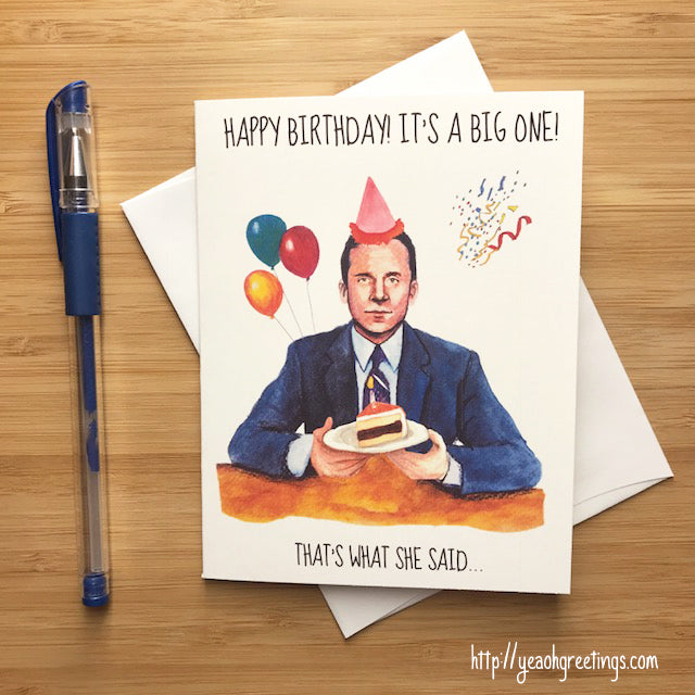 Michael Scott Office Birthday Card, Funny Office TV Show Birthday Card –  YeaOhGreetings