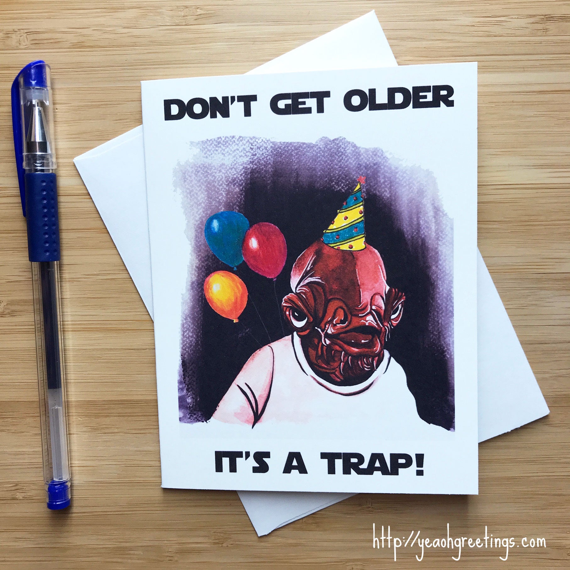 Uitgelezene Star Wars Its a Trap Birthday Card, Funny Star Wars Handmade GG-51