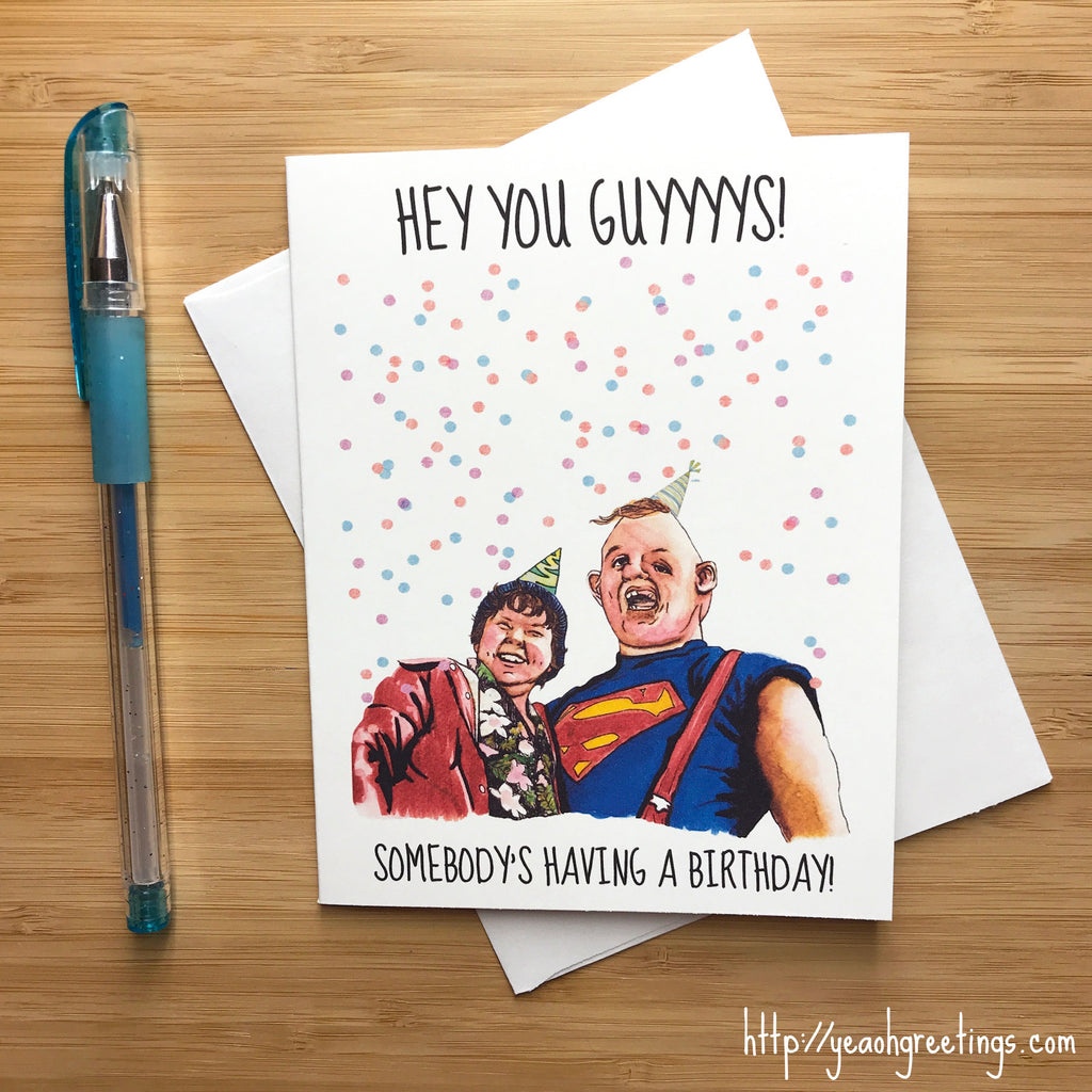 The Goonies Birthday Card, Goonies Movie Greeting Card, 80s Movies ...