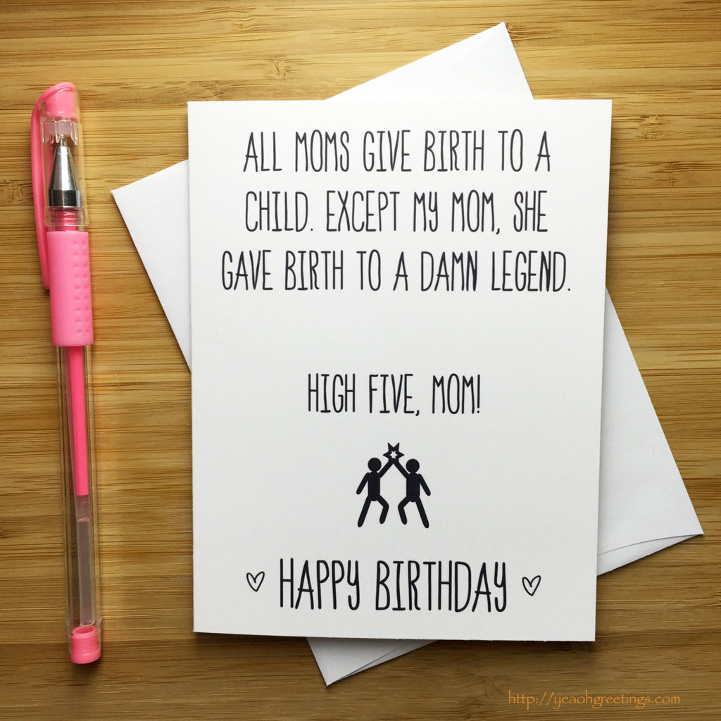 Funny Happy Birthday Mom Card, Mother Happy Birthday, Happy Birthday Mum Gift, Funny Birthday ...