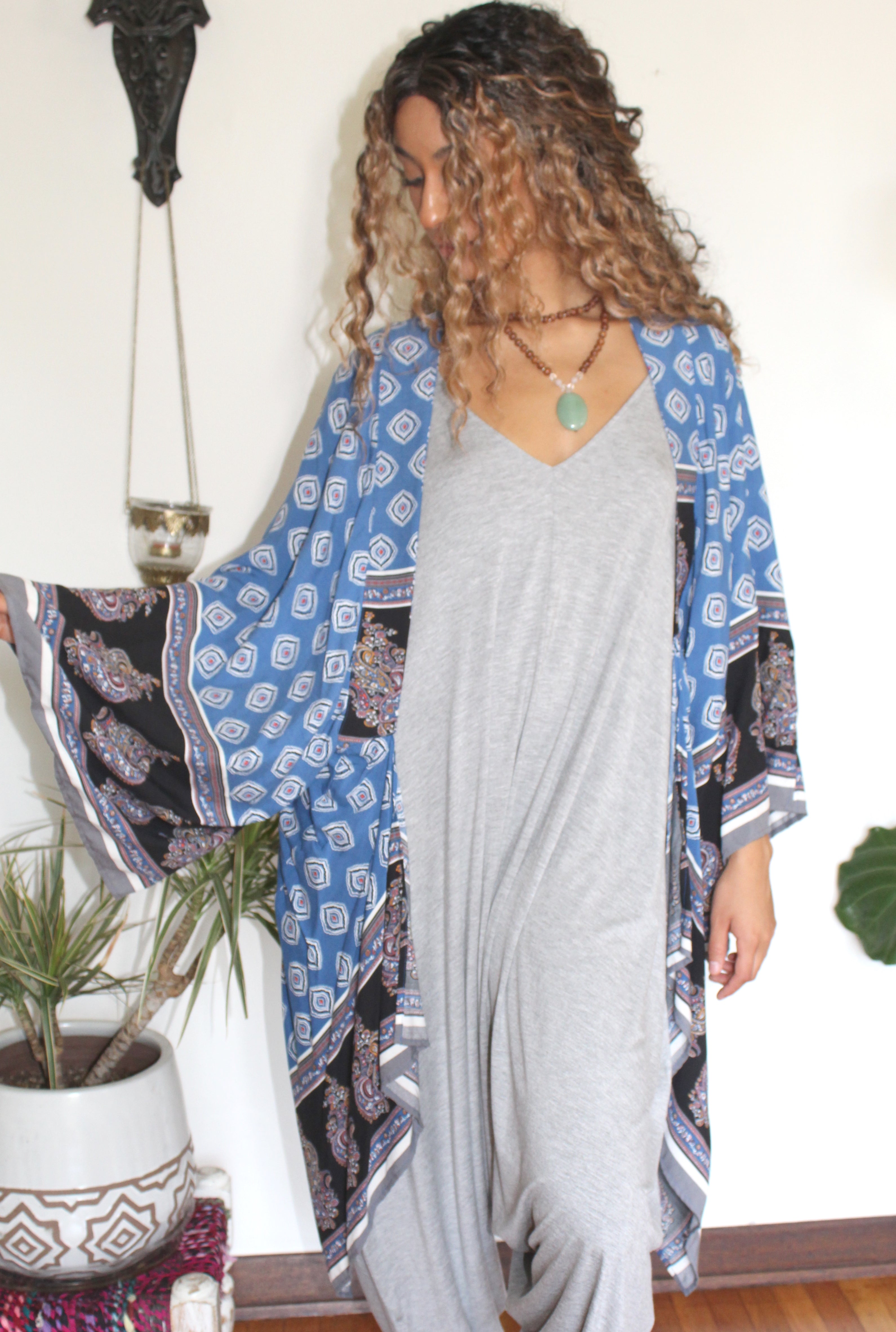 Komodo Dragon Kimono in Mulberry - Yoga Clothing by Daughters of Culture