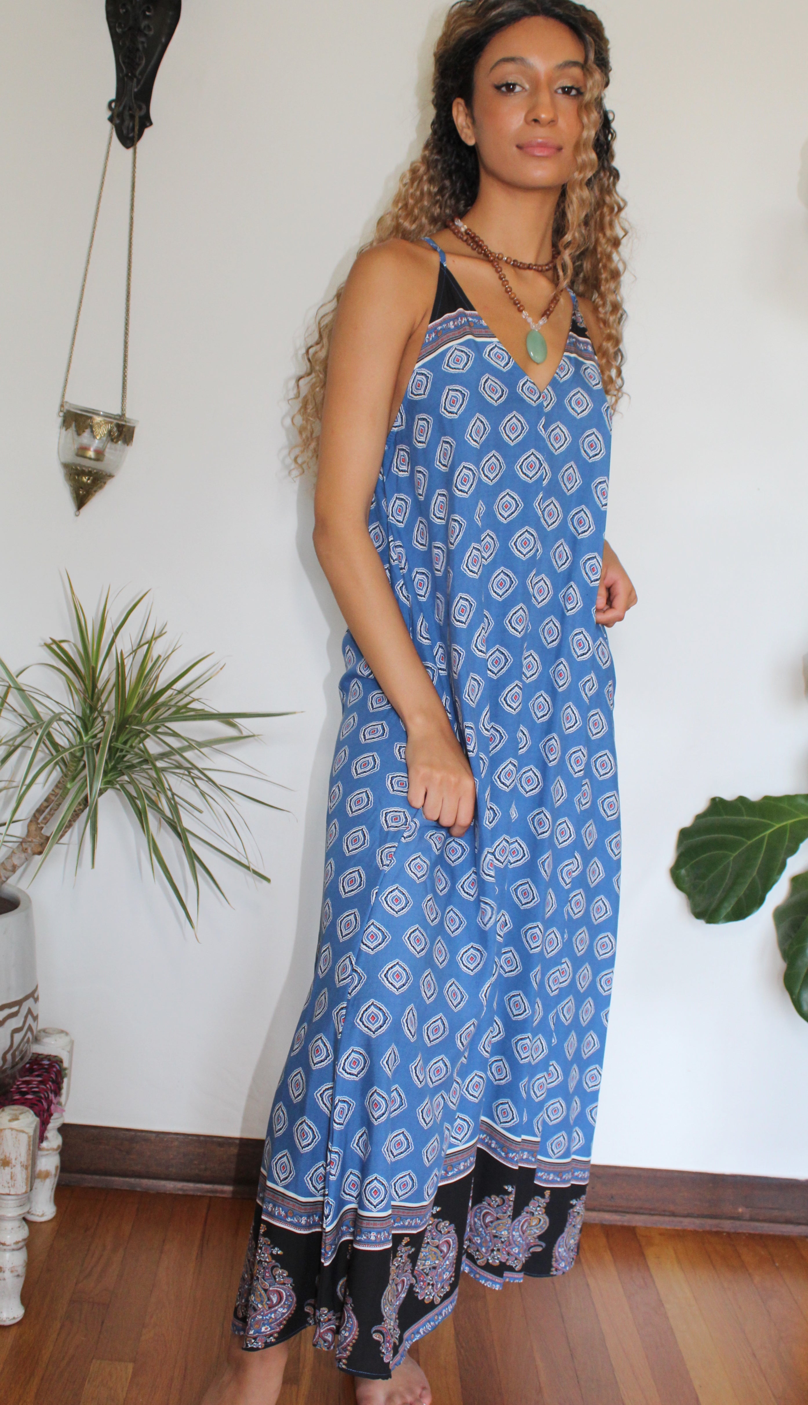 Komodo Blue Sun Dress - Yoga Clothing by Daughters of Culture