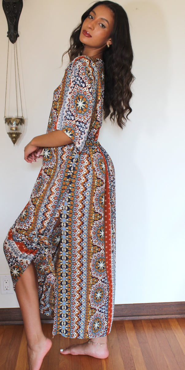 Boho Rust High Priestess Dress - Yoga Clothing by Daughters of Culture