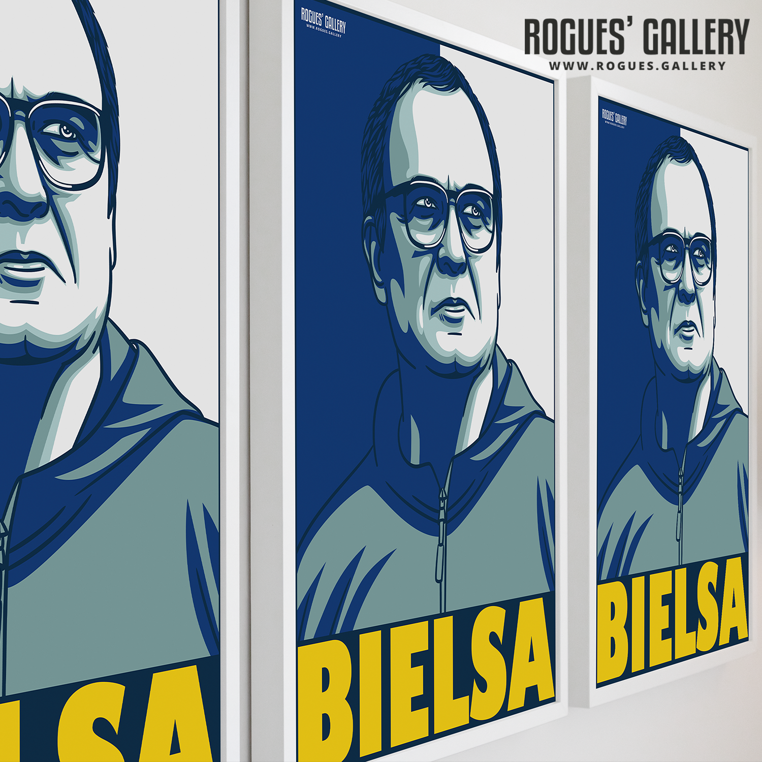 Bielsa Leeds Utd A2 Or A3 Print Rogues Gallery