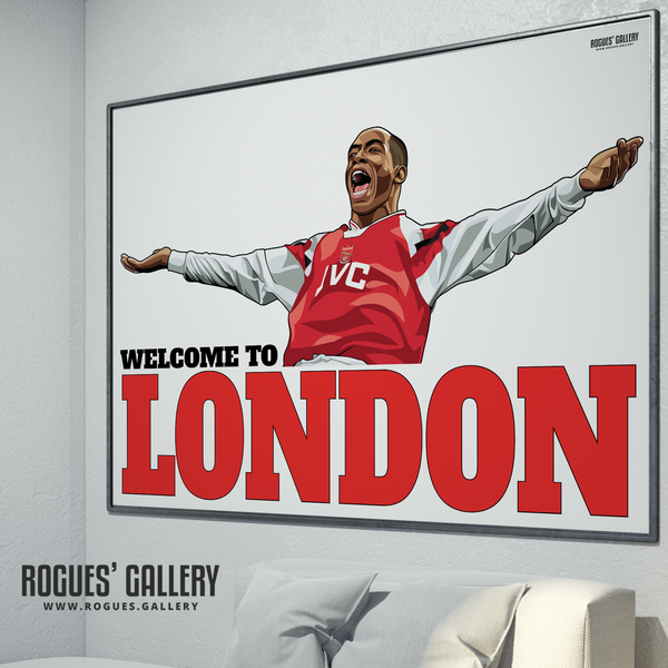 Ian Wright Arsenal Highbury The Emirates Stadium Welcome To London goal A0 great poster