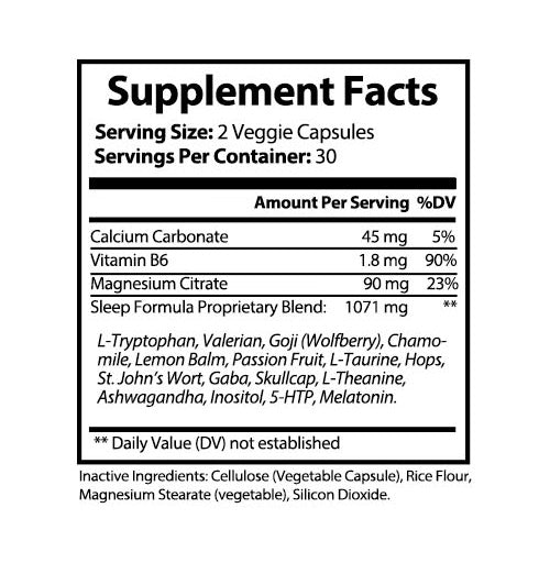 PM Sleep Supplement Ingredients