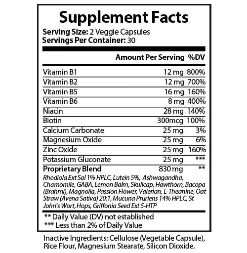 stress relief supplement ingredients