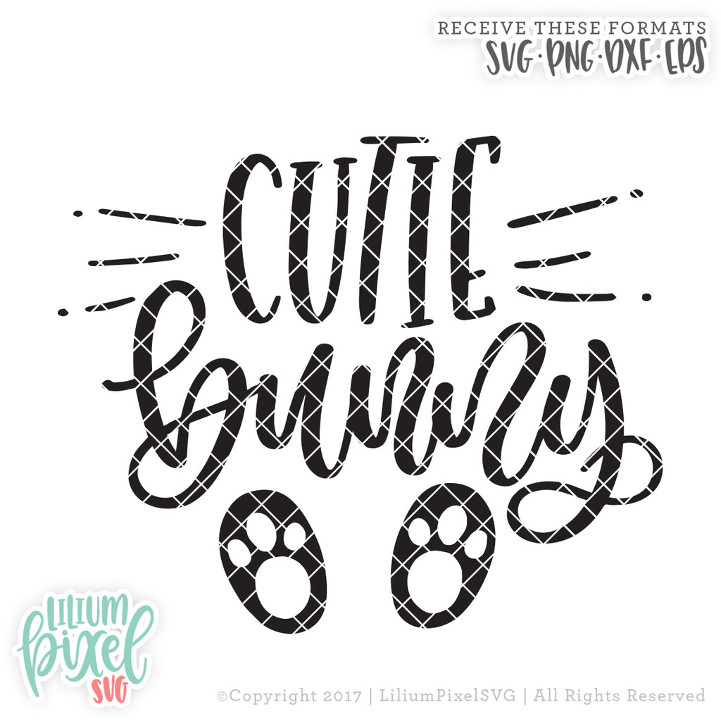 Download Easter Cutie Bunny Feet - SVG PNG DXF EPS Cut File ...