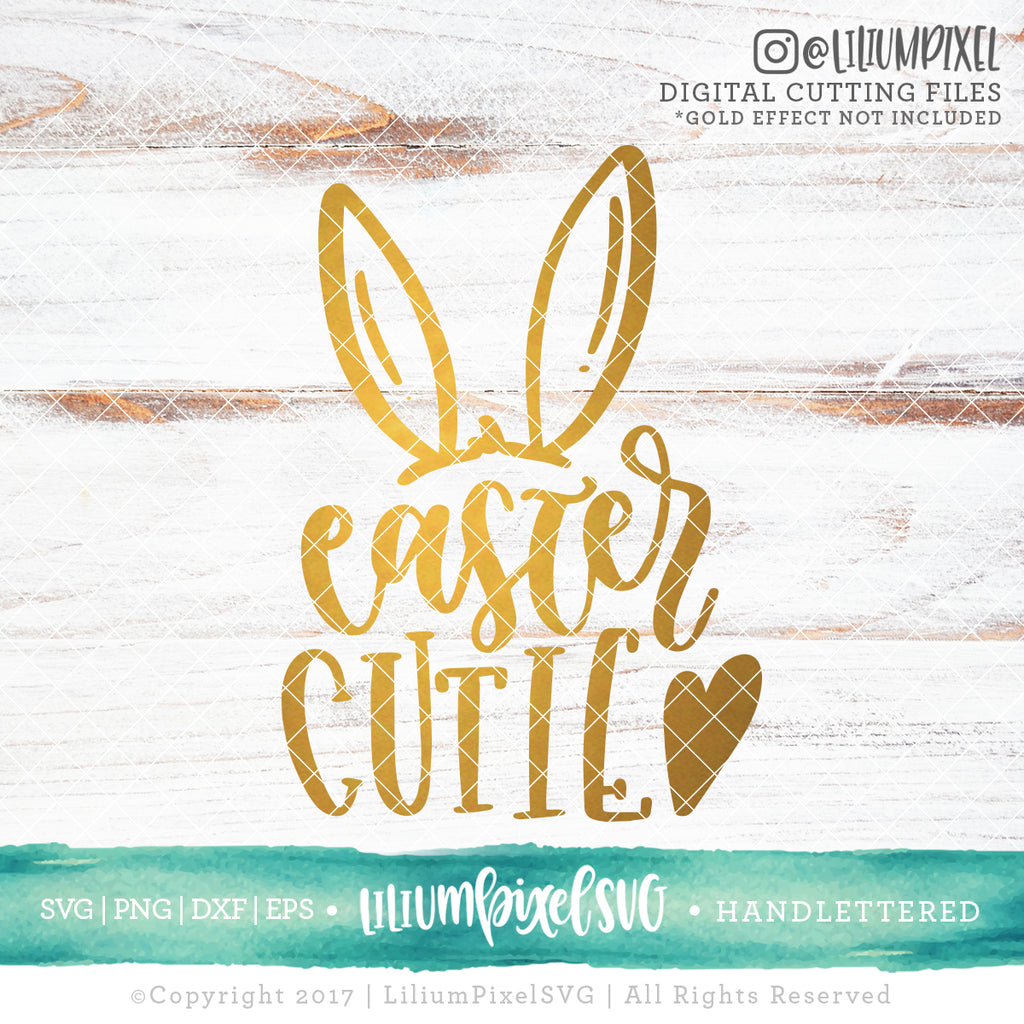 Download Easter Cutie With Bunny Ears Svg Png Dxf Eps Cut File Lilium Pixel Svg