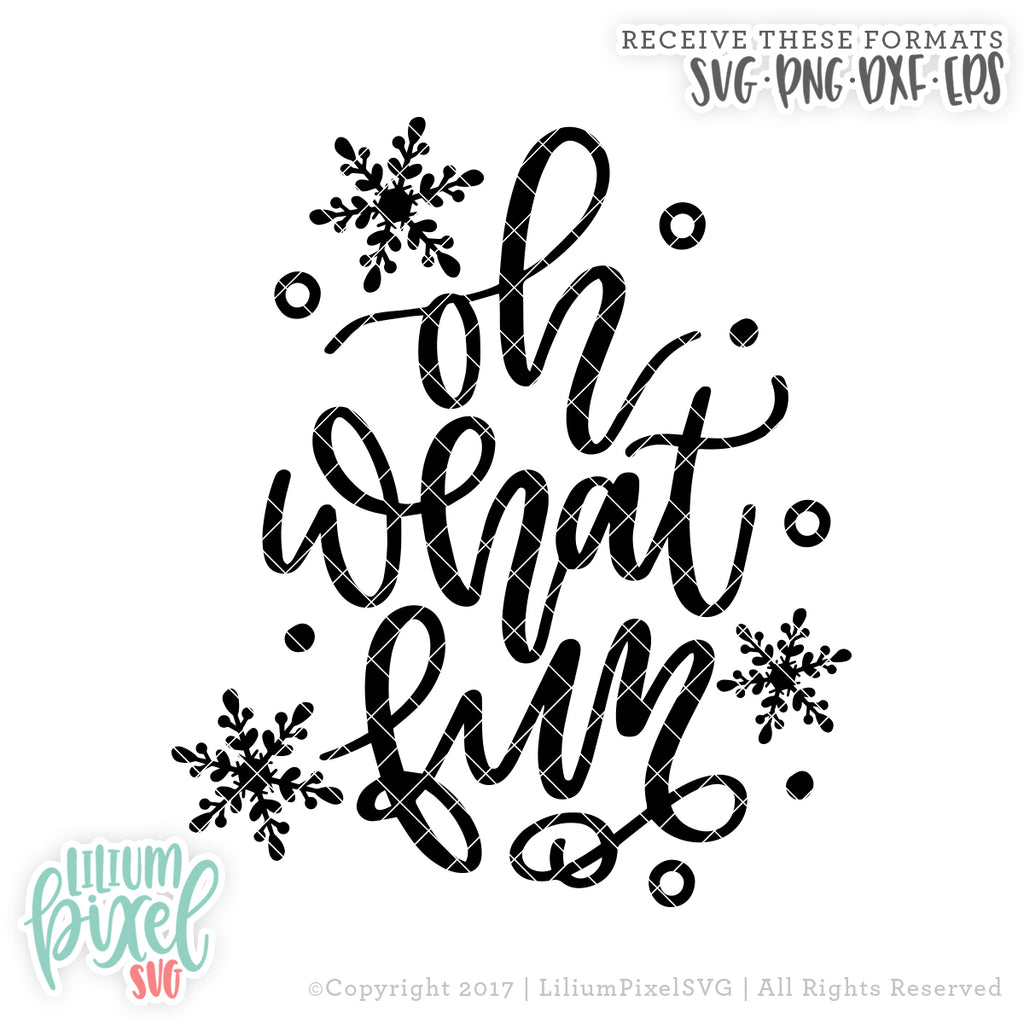 Download Oh What Fun Snowflake Svg Png Dxf Eps Cut File Silhouette Cric Lilium Pixel Svg