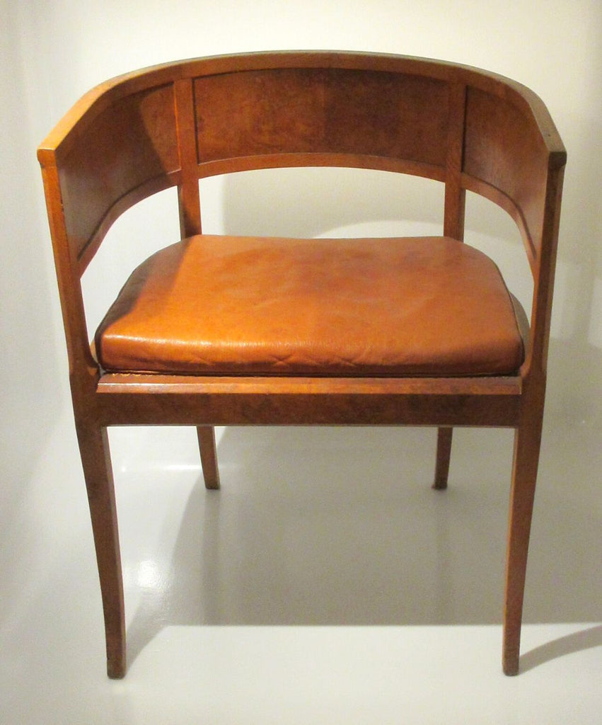 Chair designed by Kaare Klint in 1922 for Thorvaldsens Museum on display in the Danish Design Museum in Copenhagen, Denmark