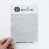 Organic linen fabric swatch