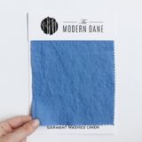 Organic linen fabric swatch