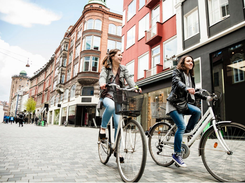 Women riding bicycles in Copenhagen