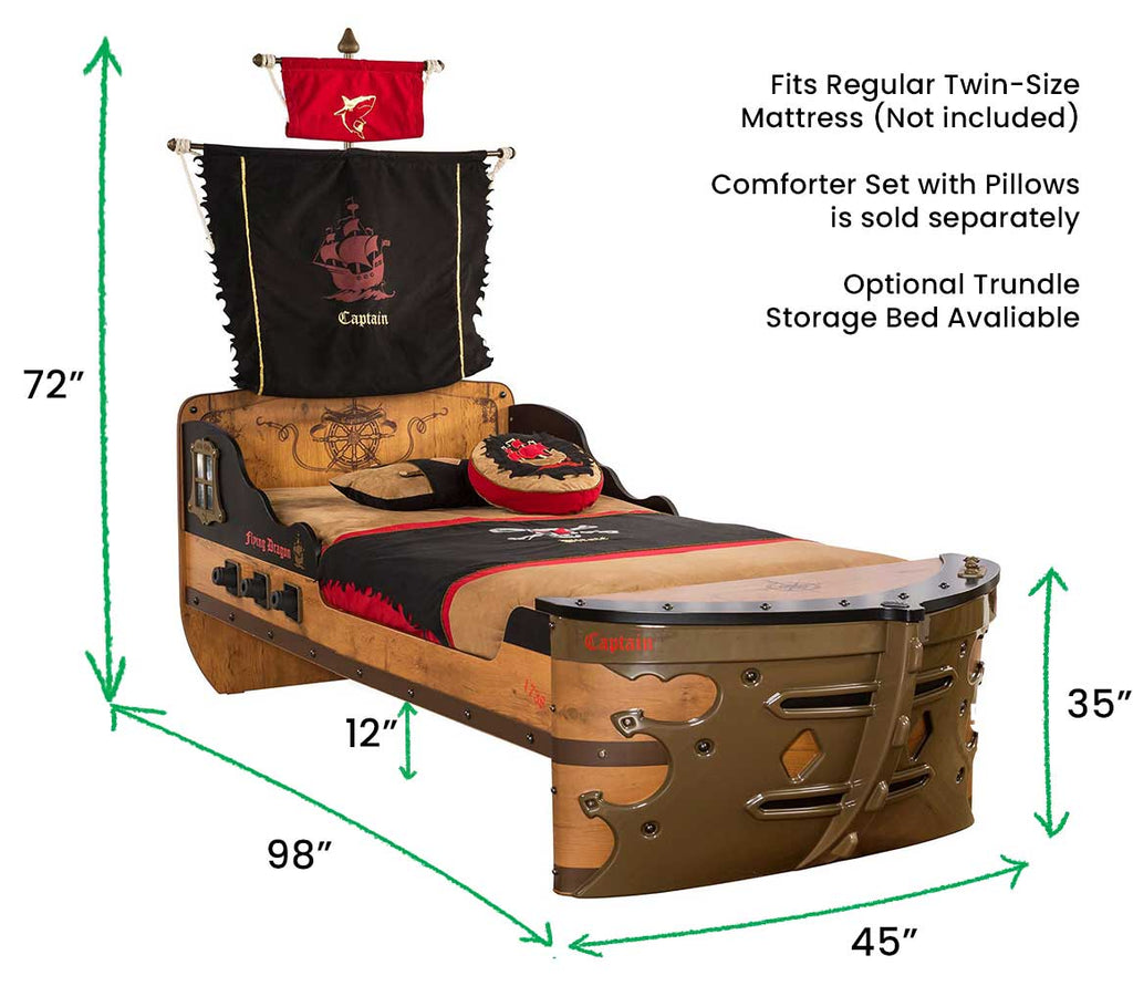 Pirate Twin Ship Bed