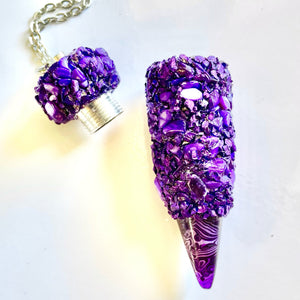 Stash Necklace With Spoon - Blue Pink Purple – Rave Fashion Goddess