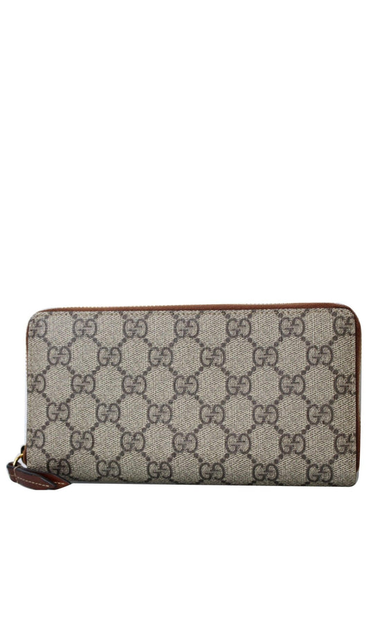 Gucci New York Yankees Patch Wallet GG Beige/Brick Red in Canvas - US