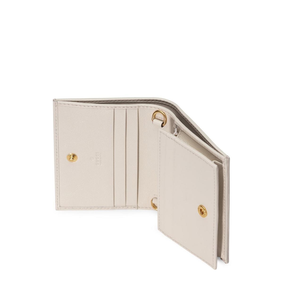 Gucci White Chain Card Case Wallet | Runway Catalog