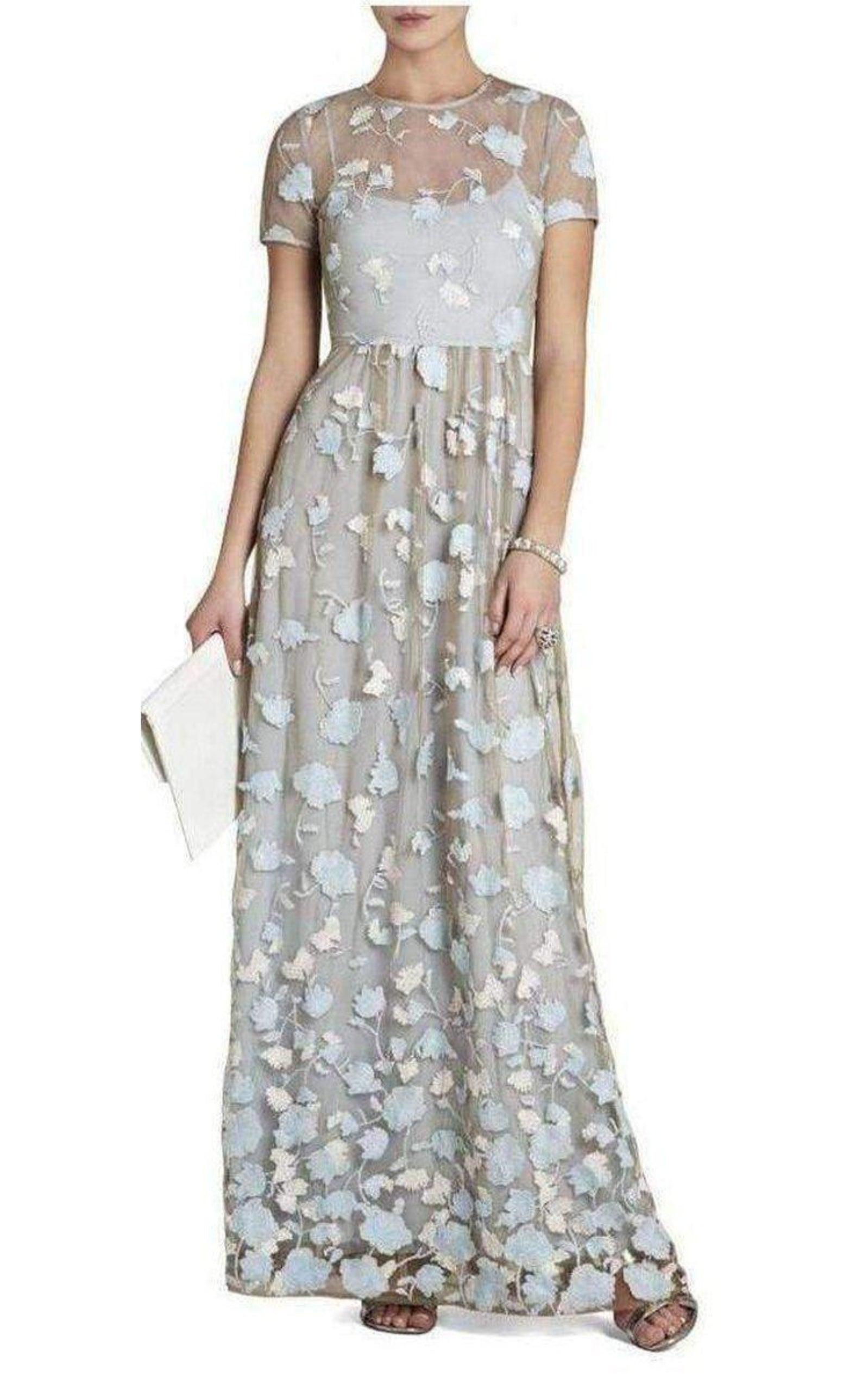 BCBGMAXAZRIA Aurora Embroidered Tulle Gown Runway Catalog