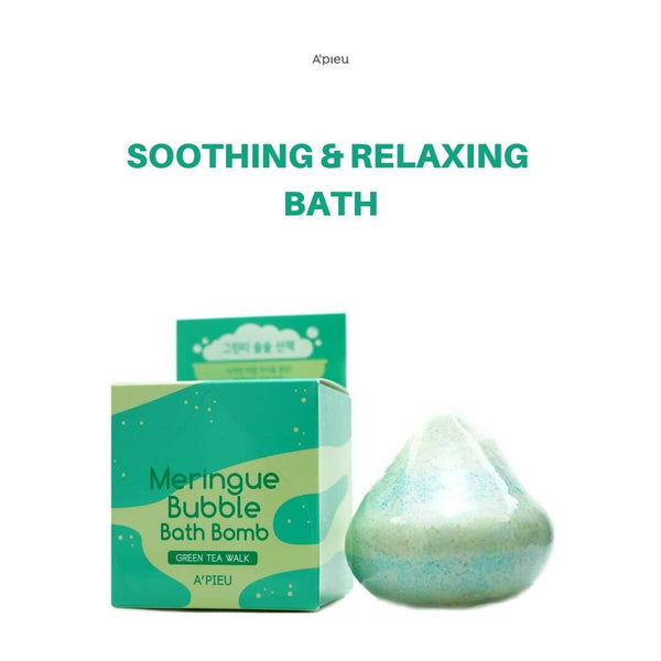 A'PIEU Meringue Bubble Bath Bomb (Green Tea Walk) 100g
