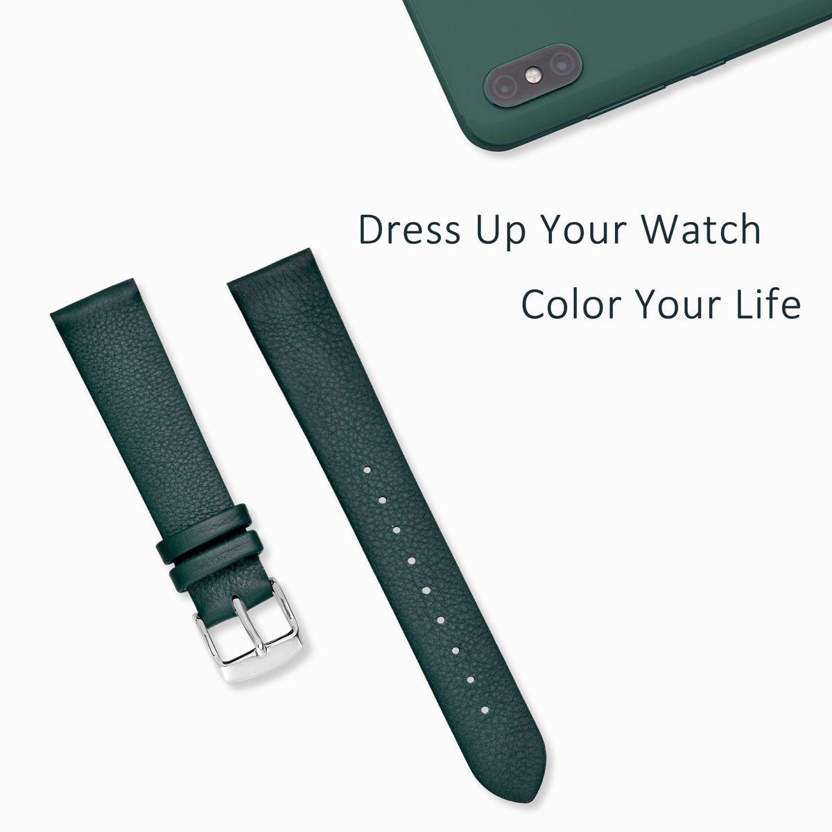 Elegant | Genuine Leather Watch Band | Green