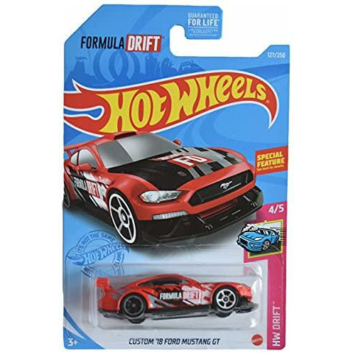 Hot Wheels Custom '18 Ford Mustang GT, [red] Drift 4/5 – Toy Choo Choo