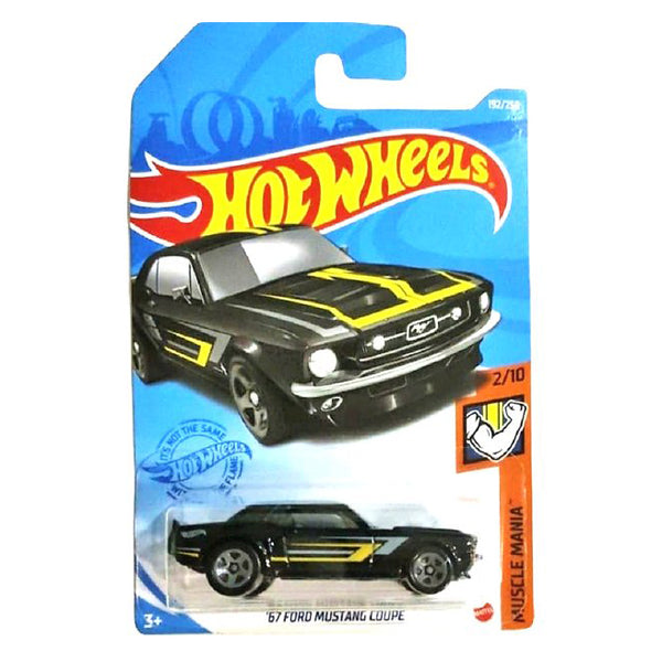 Hot Wheels '67 Ford Mustang, Muscle Mania 2/10 Black 1:64 Scale Vehicl ...