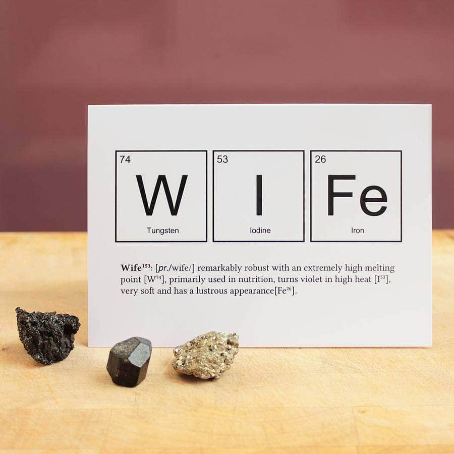 funny genius elements periodic table card - newton and apple