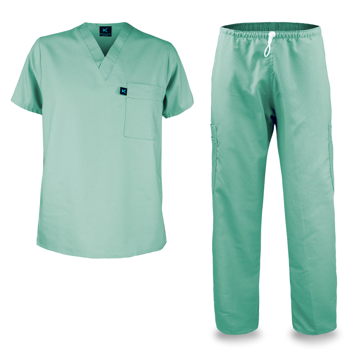 KM01L - Kolossus Men's Poly Cotton Medical Scrubs Set – Kolossus Workwear