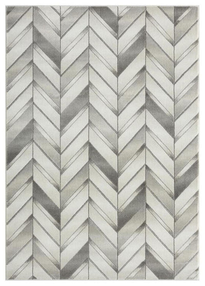 Brooklyn Collection Gray And Dark Gray 2'4" X 7'10" Runner Rugs BK0728