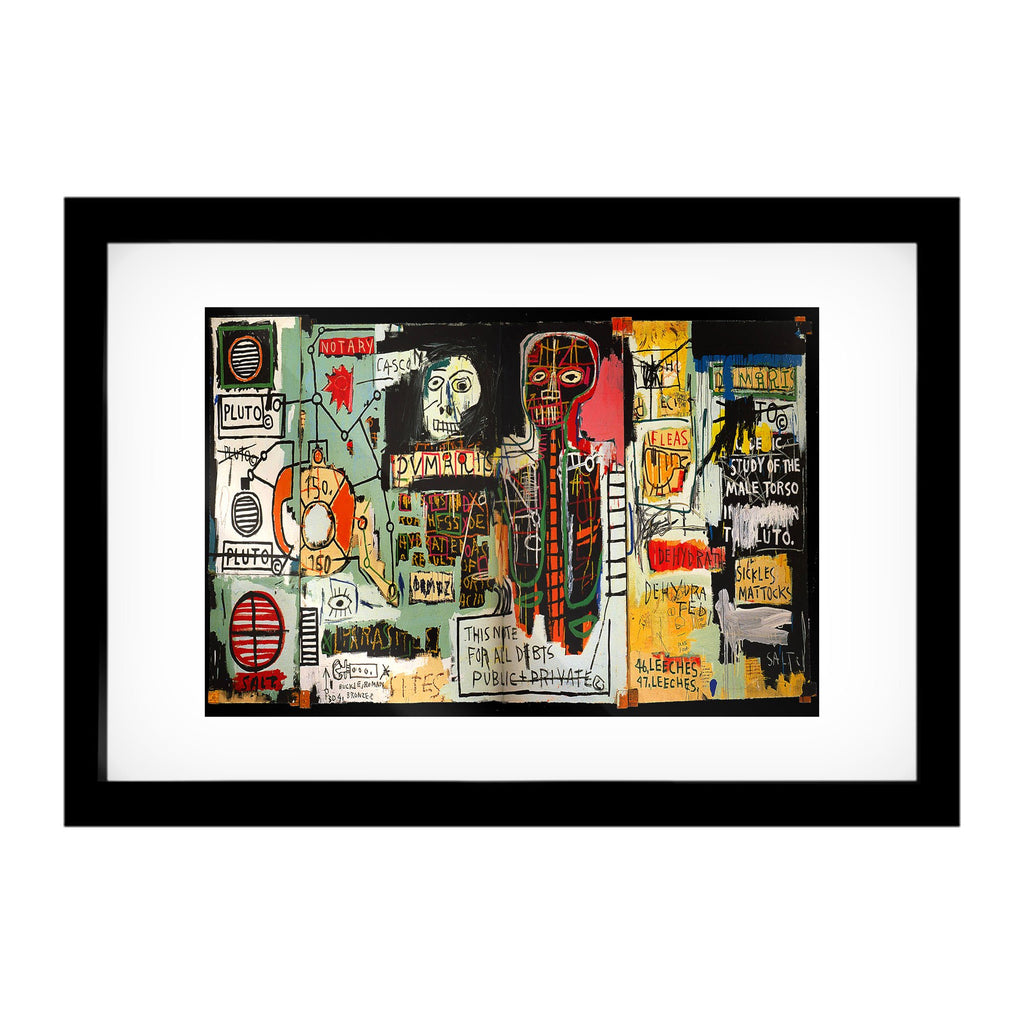 Skulpta Canvas Print 20x40cm / 8x16" / Fine Art Frame Jean-Michel Basquiat・"Notary"・