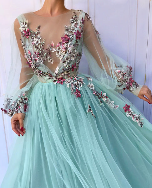Turquoise Queen Gown | Teuta Matoshi