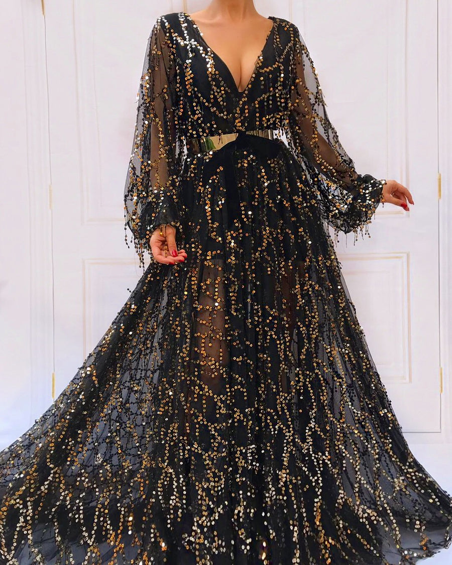 Majestic Licorice Gown | Teuta Matoshi