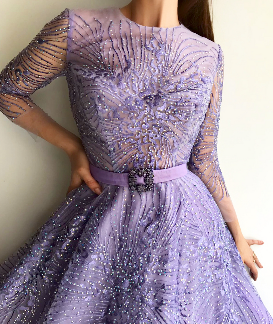 Purple Dream Embroidered Dress | Teuta Matoshi
