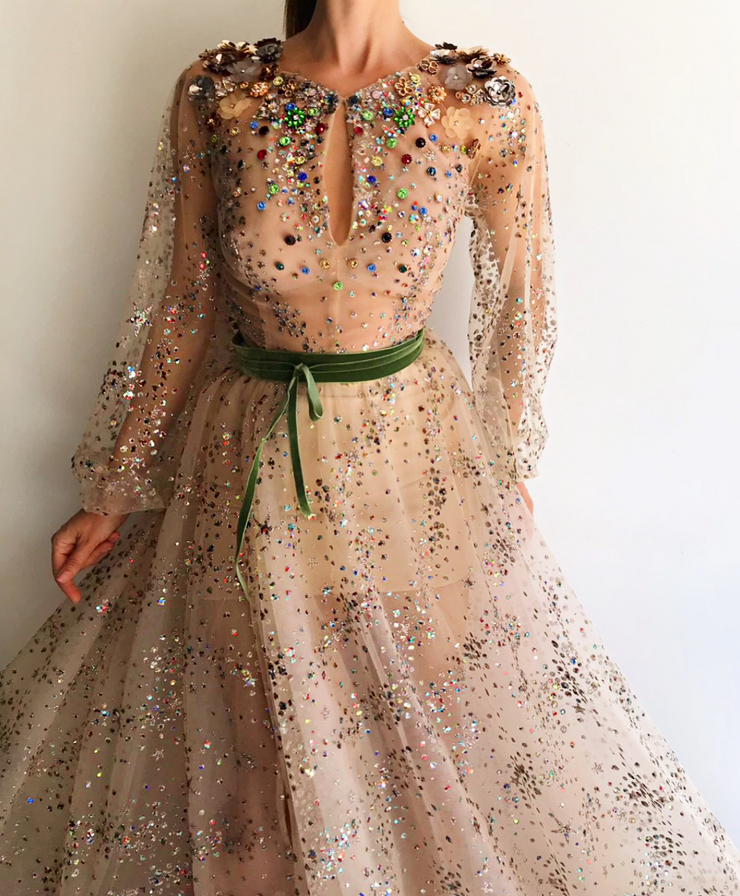 Brilliant Beige Dress | Teuta Matoshi