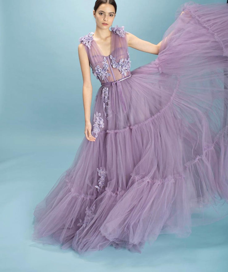 Charming Violet Gown | Teuta Matoshi