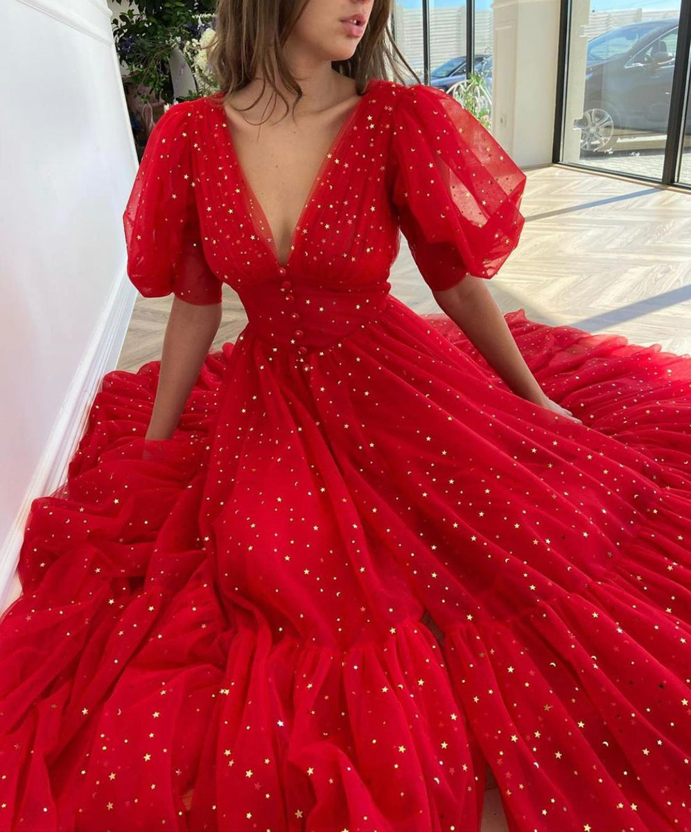 Κόκκινο κόκκινο φόρεμα |  Teuta Matoshi