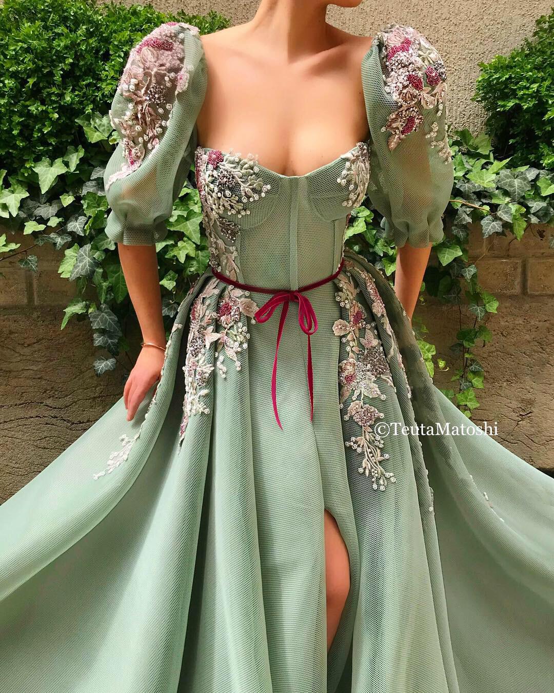 Mossy Bloom Gown | Teuta Matoshi