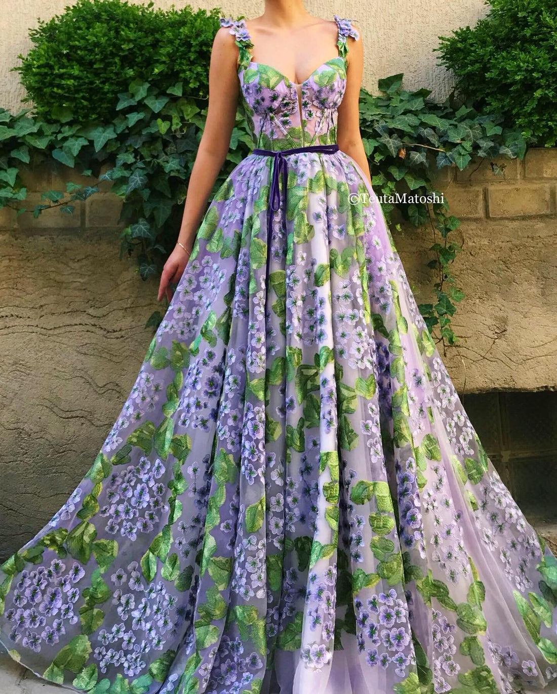 Lavender Blossom Gown | Teuta Matoshi