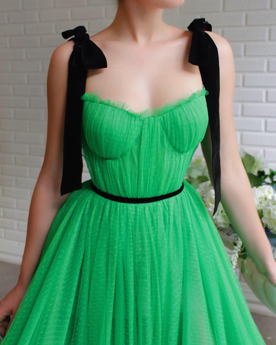 Dotted Emeralda Gown | Teuta Matoshi